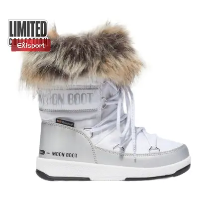 Gyermek téli bokacsizma MOON BOOT Monaco Low WP Girl white silver