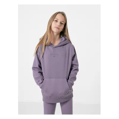 Lány kapucnis pulóver 4F JUNIOR GIRLS SWEATSHIRT JBLD003-51S-VIOLET