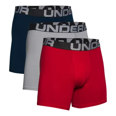 Férfi boxerek UNDER ARMOUR UA Charged Cotton 6in 3 Pack-RED