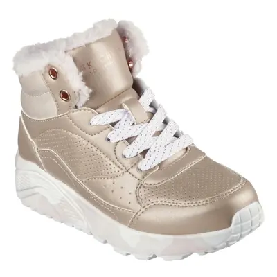 Lányok téli bokacsizma SKECHERS Uno Lite Camo Daz gold pink