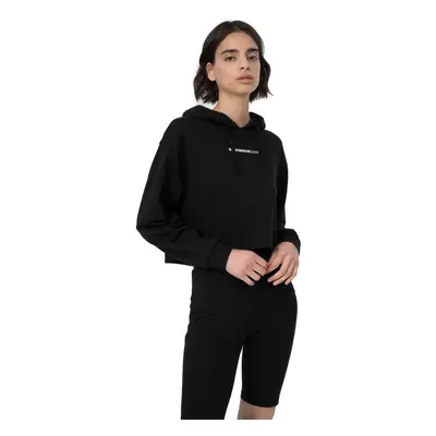 Női kapucnis pulóver 4F SWEATSHIRT F249-20S-DEEP BLACK