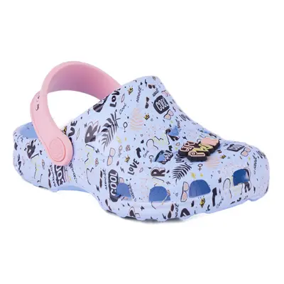 Lányok crocs (rekreációs lábbeli) COQUI Little Frog + Amulet candy blue baby pink