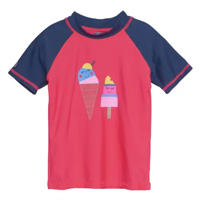 Lány úszó póló COLOR KIDS T-shirt W. Print, diva pink