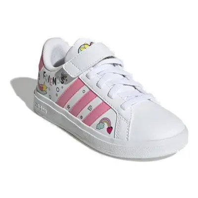 Lányok szabadidős cipők ADIDAS Grand Court Minnie Mouse EL K cloud white bliss pink grey