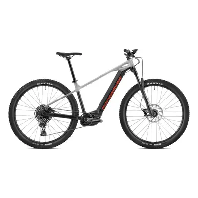 Horský elektrobicykel MONDRAKER Prime, black nimbus grey flame red