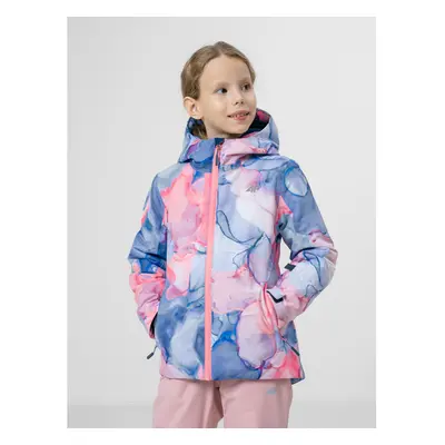 Lány sídzseki 4F JUNIOR GIRLS SKI JACKET JKUDN002-56A-LIGHT PINK ALLOVER