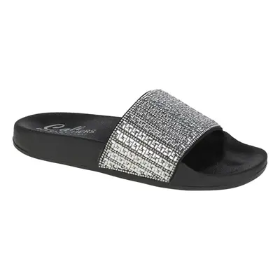 Női papucs (strandcipő) SKECHERS Pops Up New Spark black silver