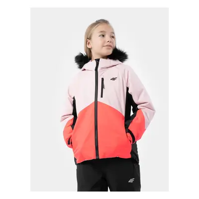 Lány sídzseki 4F JUNIOR GIRLS SKI JACKET JKUDN003-56S-LIGHT PINK