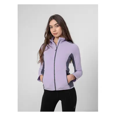 Női túra polár pulóver cipzárral 4F WOMENS FLEECE PLD014-52S-LIGHT VIOLET