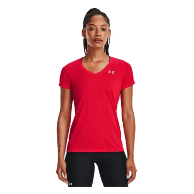 Rövid ujjú női edzőing UNDER ARMOUR Tech SSV - Solid-RED-1255839-890