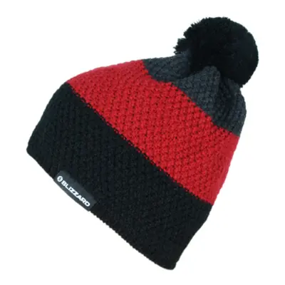 Téli sapka BLIZZARD Silvretta, black red grey