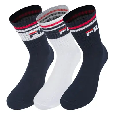 Fiú görkorcsolya zokni FILA BOYS-F6114N SOCKS 3-PACK-754 RED WHITE NAVY