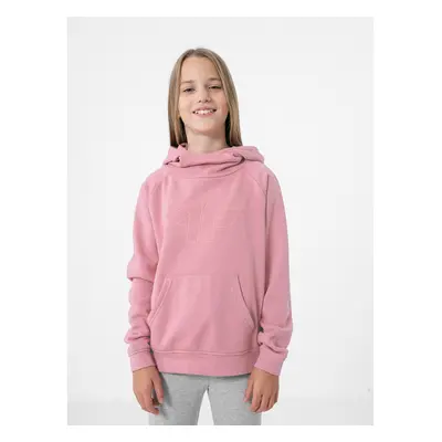 Lány kapucnis pulóver 4F JUNIOR GIRLS SWEATSHIRT JBLD002-56S-LIGHT PINK