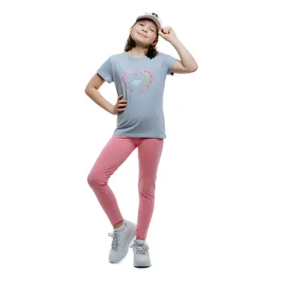 Lányok leggings 4F JUNIOR TIGHTS CAS F039-56S-LIGHT PINK