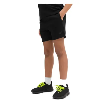 Fiú tréningruha rövidnadrág 4F JUNIOR SHORTS CAS M048-20S-DEEP BLACK