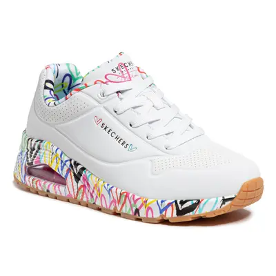 Női szabadidős lábbelik SKECHERS Uno Loving Love white