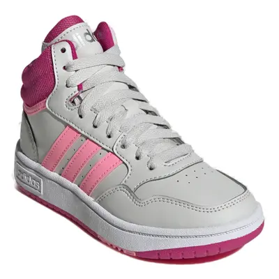 Lányok szabadidős cipők ADIDAS Hoops 3.0 Mid K grey one beam pink team real magenta