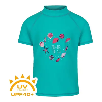 Lány úszó póló COLOR KIDS T-shirt w. print-atlantis