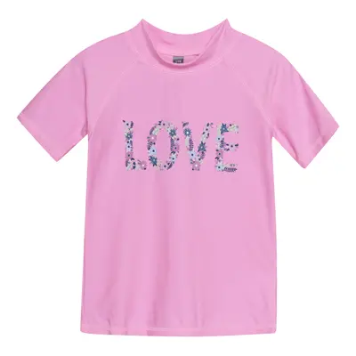 Lány úszó póló COLOR KIDS T-shirt W. Print, begonia pink