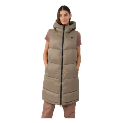 Női mellény 4F VEST-AW23TVESF074-82S-LIGHT BROWN