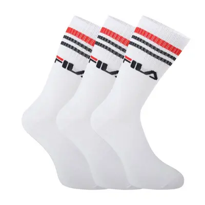 Zokni FILA F9090 SOCKS LIFESTYLE PLAIN 3 PACK-300 WHITE