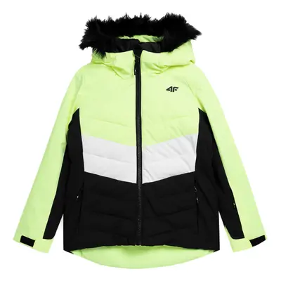 Lány sídzseki 4F JUNIOR TECHNICAL JACKET-JAW23TTJAF296-72N-LEMON NEON