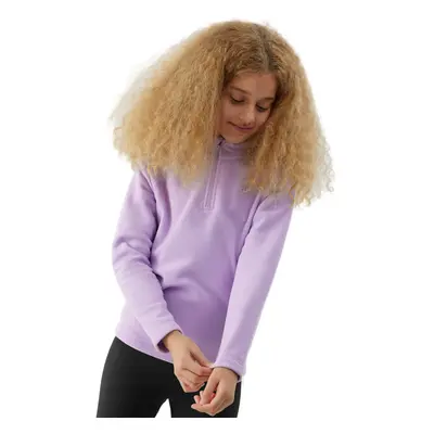 Lányok sípolár kabát 4F JUNIOR FLEECE UNDERWEAR-JAW23UFLEF033-52S-LIGHT VIOLET