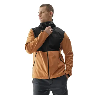 Férfi túra softshell kabát 4F SOFTSHELL JACKET-AW23TSOFM155-82S-LIGHT BROWN