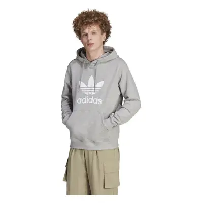 Férfi kapucnis pulóver ADIDAS ORIGINALS TREFOIL HOODY-IM4490-medium grey heather