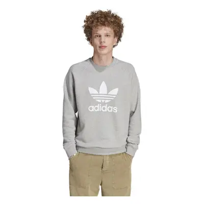 Férfi pulóver ADIDAS ORIGINALS TREFOIL CREW-IM4501-medium grey heather