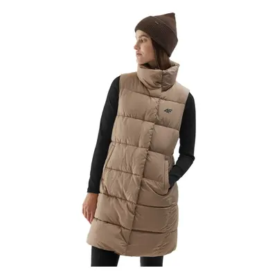 Női mellény 4F VEST-AW23TVESF076-82S-LIGHT BROWN