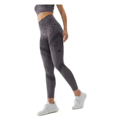 Női leggings 4F TIGHTS FNK-AW23TFTIF138-24A-MIDDLE GREY ALLOVER