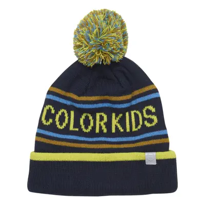 Junior téli sapka COLOR KIDS Hat logo CK, sulphur spring