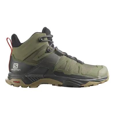 Férfi boka túracipő SALOMON X Ultra 4 Mid GTX deep lichen green peat kelp