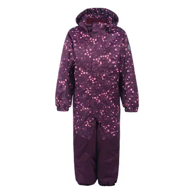 Lány téli overál COLOR KIDS Coverall AOP, AF 10.000, grape wine