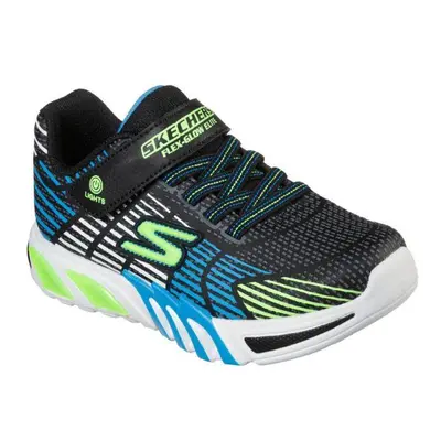 Fiú szabadidő cipő SKECHERS S Lights Flex Glow Elite black lime