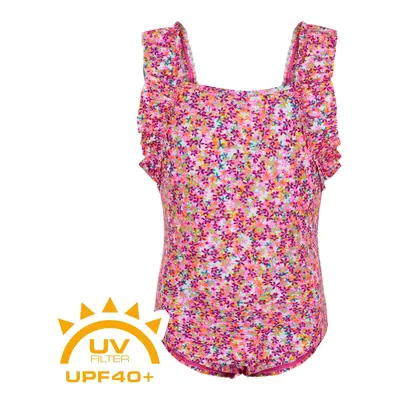 Lányok fürdőruha COLOR KIDS Swimsuit w. frills-sugar pink