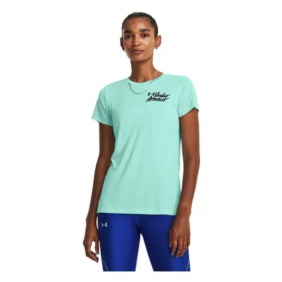 Rövid ujjú női edzőing UNDER ARMOUR Tech Twist Graphic SS-BLU