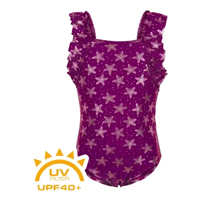 Lányok fürdőruha COLOR KIDS Swimsuit w. frills-festival fuchsia