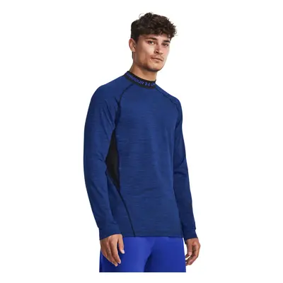 Hőszigetelt, hosszú ujjú kompressziós férfi póló UNDER ARMOUR UA CG Armour Twist Mock-BLU