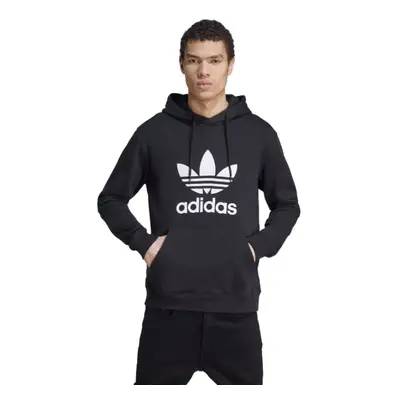 Férfi kapucnis pulóver ADIDAS ORIGINALS TREFOIL HOODY-IM4489-black white