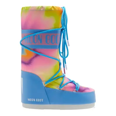 Lányok magas téli csizma MOON BOOT Icon Tie Dye Jr alaskan blue