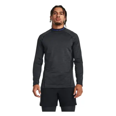 Hőszigetelt, hosszú ujjú kompressziós férfi póló UNDER ARMOUR UA CG Armour Twist Mock-BLK