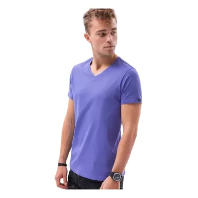 Férfi póló rövid ujjal, V-kivágással OMBRE T-shirt SS-S1369-V12-VIOLET