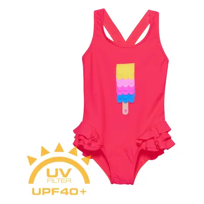 Lányok fürdőruha COLOR KIDS Swimsuit W. Application, diva pink