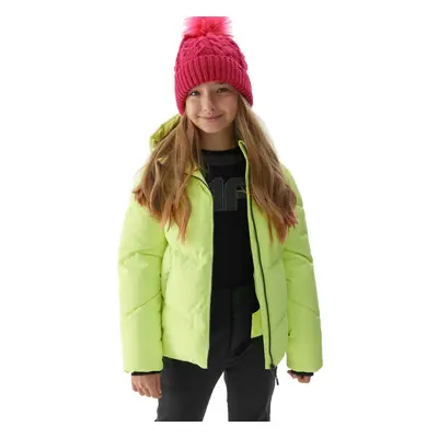 Lány sídzseki 4F JUNIOR TECHNICAL JACKET-JAW23TTJAF293-72N-LEMON NEON