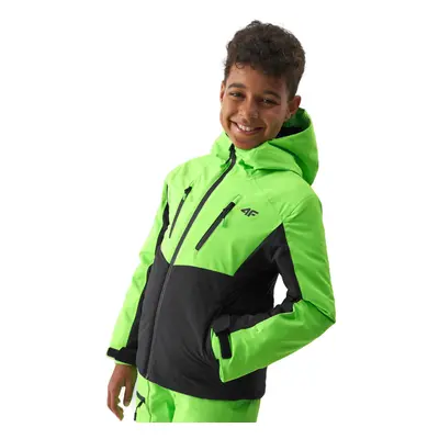 Fiú síkabát 4F JUNIOR TECHNICAL JACKET-JAW23TTJAM300-41N-GREEN NEON