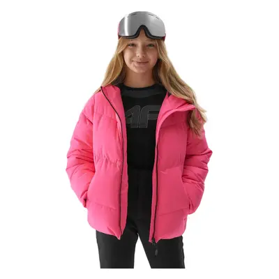 Lány sídzseki 4F JUNIOR TECHNICAL JACKET-JAW23TTJAF293-55N-HOT PINK NEON