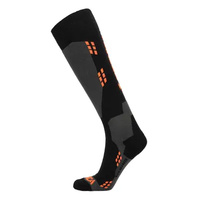 Sí térdzokni (zokni) TECNICA Merino ski socks, black orange