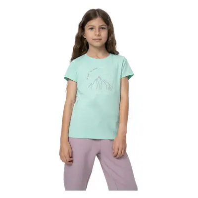 Rövid ujjú lány póló 4F JUNIOR TSHIRT F387-47S-MINT